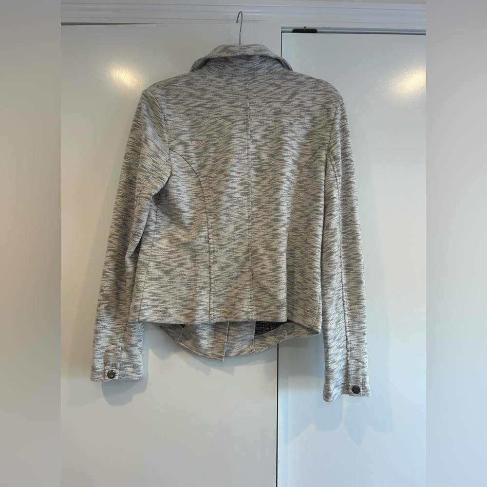 Cabi Women's Heathered Gray Neo Jacket Front Zip Style #5102 Size Medium - Picture 7 of 10